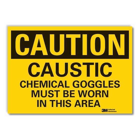 Caution Sign, 10" W, 7" H, 0.004" Thickness, LCU3-0414-ED_10x7