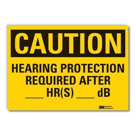 Caution Sign, 5 in. H, Vinyl, LCU3-0416-RD_7x5