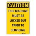 Caution Sign, 14 in Height, 10 in Width, Reflective Sheeting, Vertical Rectangle, English