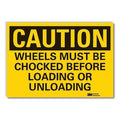 Caution Sign, 3 1/2 in H, 5 in W, Reflective Sheeting, Horizontal Rectangle, LCU3-0419-RD_5x3.5