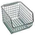Hang & Stack Storage Bin, Wire, Chrome, 3 in H, 4 1/4 in W, 5 1/4 in L