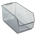 Hang & Stack Storage Bin, Wire, Chrome, 5 in H, 5 1/2 in W, 10 3/4 in L