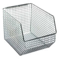 Hang & Stack Storage Bin, Wire, Chrome, 7 in H, 8 in W, 10 1/2 in L