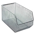 Hang & Stack Storage Bin, Wire, Chrome, 7 in H, 8 in W, 14 1/2 in L