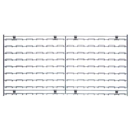 Steel Louvered Panel, 1 in D x 36 in H x 36 in W, Chrome