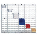 Steel Louvered Panel, 1 in D x 30 in H x 36 in W, Chrome