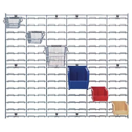 Steel Louvered Panel, 1 in D x 30 in H x 36 in W, Chrome