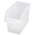Shelf Storage Bin, Polypropylene, Clear, 8 in H, 6 5/8 in W, 11 5/8 in L