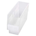 Shelf Storage Bin, Polypropylene, Clear, 6 in H, 4 3/8 in W, 11 5/8 in L
