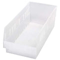 Shelf Storage Bin, Polypropylene, Clear, 6 in H, 8 3/8 in W, 17 7/8 in L