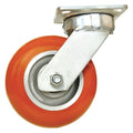 Kingpinless Swivel Plate Caster, Polyurethane, 1000 lb