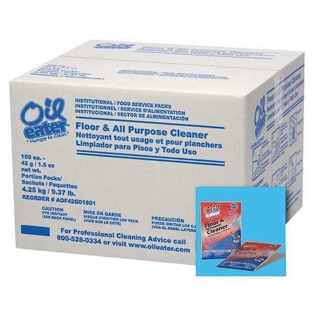 Floor Cleaner, Odorless, 1.5 oz., PK100