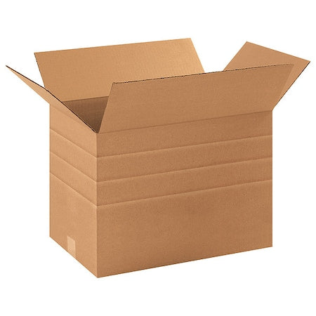 17 1/4 in x 11 1/2 in x 12 in Multi-Depth Box, Kraft, Corrugate, Single Wall, 32 ECT