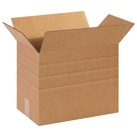14 1/2 in x 8 3/4 in x 12 in Shipping Box, Kraft, Corrugate, Single Wall, 32 ECT