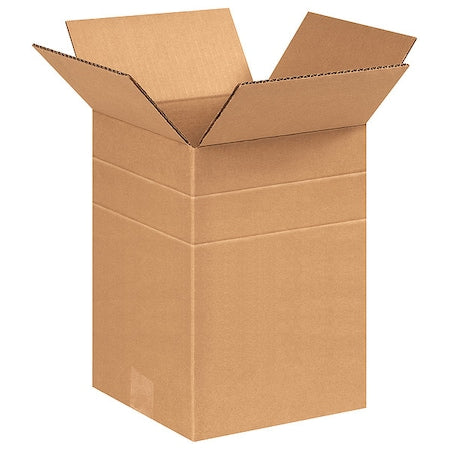 8-1/2 in x 8-1/2 in x 12 in Shipping Box, Kraft, Corrugate, Single Wall, 32 ECT
