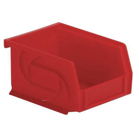Hang & Stack Storage Bin, Plastic, Red, 3 in H, 4 1/8 in W, 5 3/8 in L