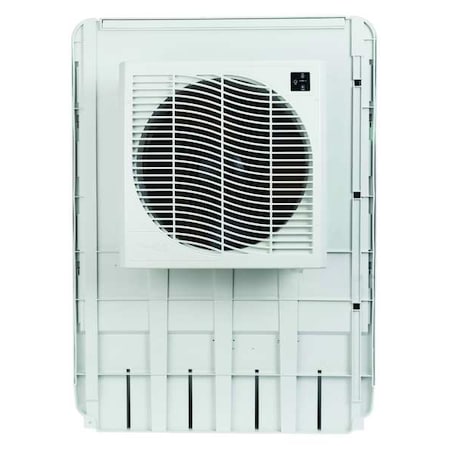 Window Evaporative Cooler, 4,000 cfm, 2,000 sq ft, 2 gal, 1/2 hp, Direct