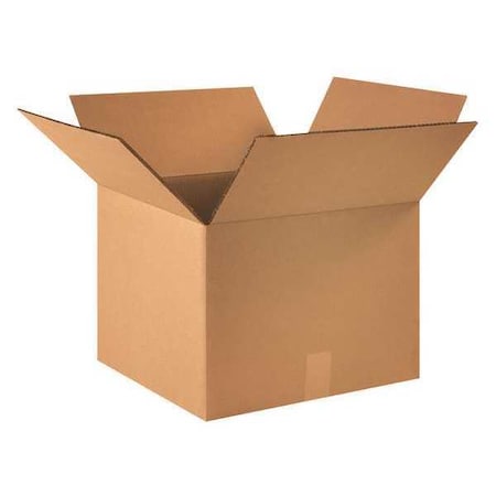 16 in x 16 in x 12 in Shipping Box, Kraft, Corrugate, Double Wall, 48 ECT