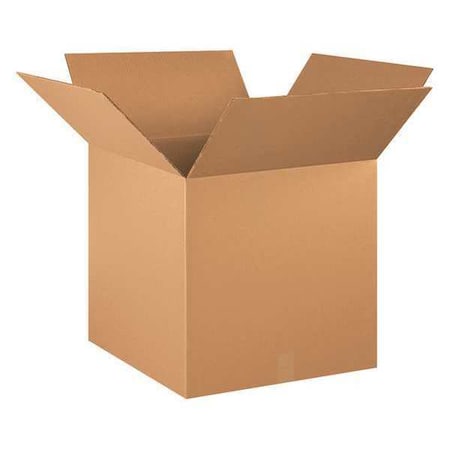 20 in x 20 in x 20 in Shipping Box, Kraft, Corrugate, Double Wall, 48 ECT