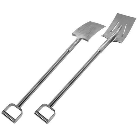 Scoop Shovel, 304 Stainless Steel Blade, 30 in L Silver 304 Stainless Steel Handle