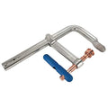18 in F Clamp, Copper-Plated Steel Handle and 7 in Throat Depth