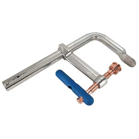 18 in F Clamp, Copper-Plated Steel Handle and 7 in Throat Depth