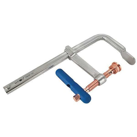 12 in Bar Clamp, Copper-Plated Steel Handle and 5 1/2 in Throat Depth