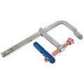 16 in Bar Clamp, Copper-Plated Steel Handle and 4 3/4 in Throat Depth