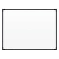 Dry Erase Board, Porcelain, 18 in, 24 in, Aluminum Frame, White, Gloss
