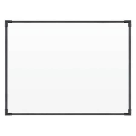 Dry Erase Board, Porcelain, 18 in, 24 in, Aluminum Frame, White, Gloss