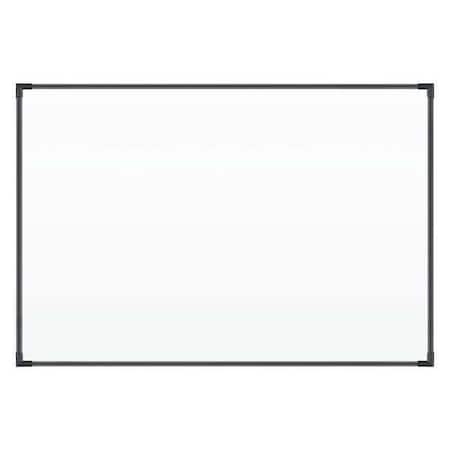 Dry Erase Board, Porcelain, 24 in, 36 in, Aluminum Frame, White, Gloss