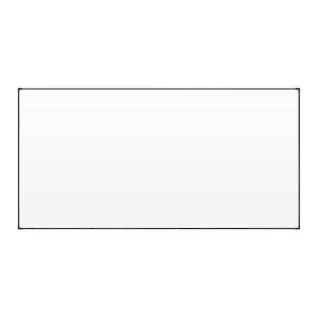 Dry Erase Board, Porcelain, 48 in, 96 in, Aluminum Frame, White, Gloss