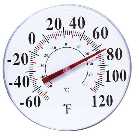 Analog Thermometer, -60 to 120 Degree F