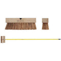 12 in Sweep Face Push Broom Head, Stiff, Synthetic, Brown