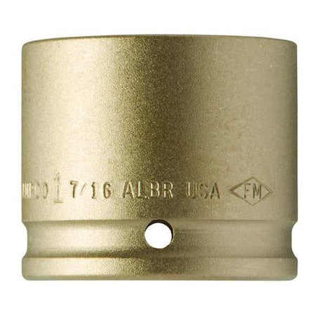 1/2 in Drive Impact Socket 25 mm Size Hex Standard Depth, Natural