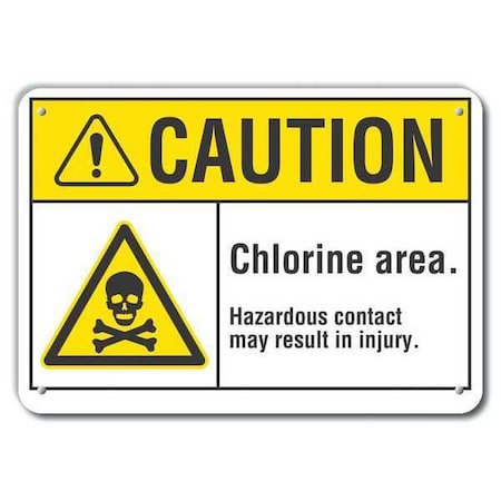 Caution Sign, 10 in H, 14 in W, Plastic, Horizontal Rectangle, English, LCU3-0012-NP_14x10