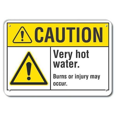 Caution Sign, 10 in H, 14 in W, Plastic, Horizontal Rectangle, English, LCU3-0028-NP_14x10