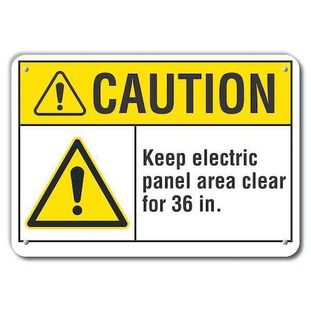Caution Sign, 14" W, 10" H, 0.055" Thick, LCU3-0041-NP_14x10