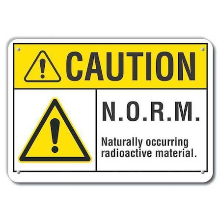 Caution Sign, 10 in H, 14 in W, Plastic, Horizontal Rectangle, LCU3-0042-NP_14x10