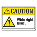 Caution Sign, 10 in H, 14 in W, Plastic, Horizontal Rectangle, English, LCU3-0044-NP_14x10