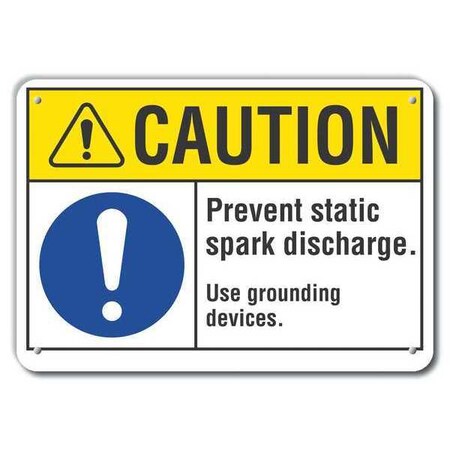 Caution Sign, 14" W, 10" H, 0.055" Thick, LCU3-0050-NP_14x10
