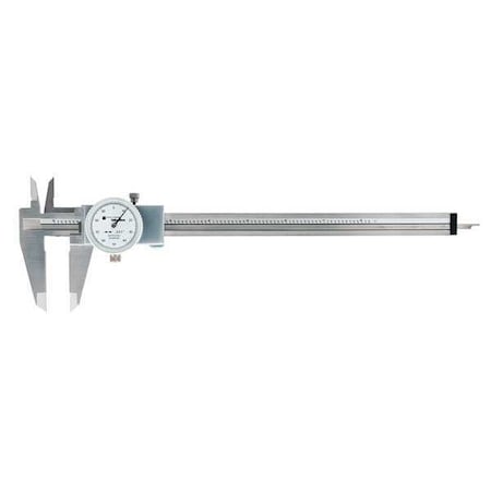 Dial Caliper, Stainless Steel, White
