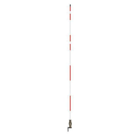Fire Hydrant Marker, Fiberglass, 5" or 7" Length, 6" Width, 84" Height, White/Red