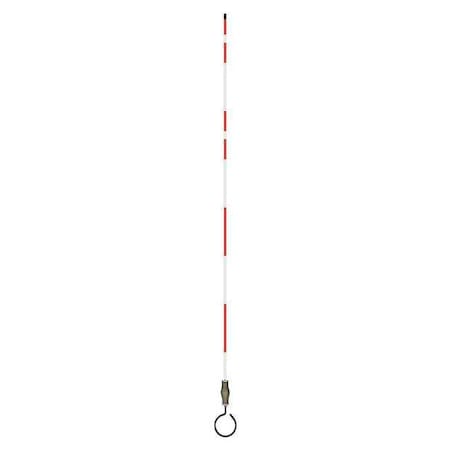 Fire Hydrant Marker, Fiberglass, 5" or 7" Length, 6" Width, 84" Height, White/Red
