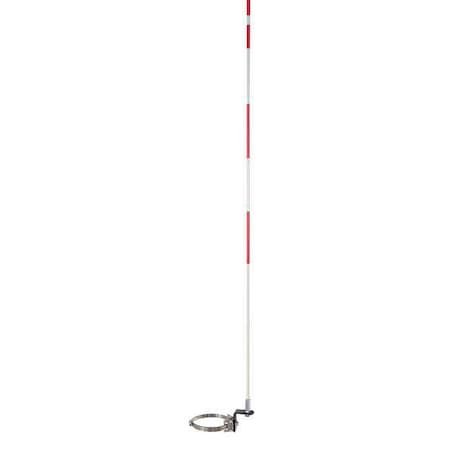 Pedestal Utility Marker, Fiberglass, 72 Height, White/orange