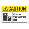 Caution Sign, 7 in H, 10 in W, Non-PVC Polymer, Vertical Rectangle, English, LCU3-0090-ED_10x7