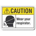 Caution Sign, 14" W, 10" H, 0.055" Thick, LCU3-0118-NP_14x10