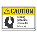Caution Sign, 14" W, 10" H, 0.055" Thick, LCU3-0108-NP_14x10