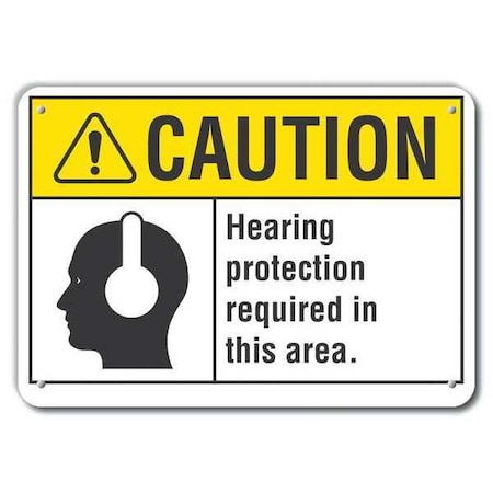 Caution Sign, 14" W, 10" H, 0.055" Thick, LCU3-0108-NP_14x10