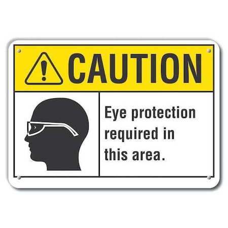 Caution Sign, 14" W, 10" H, 0.055" Thick, LCU3-0111-NP_14x10